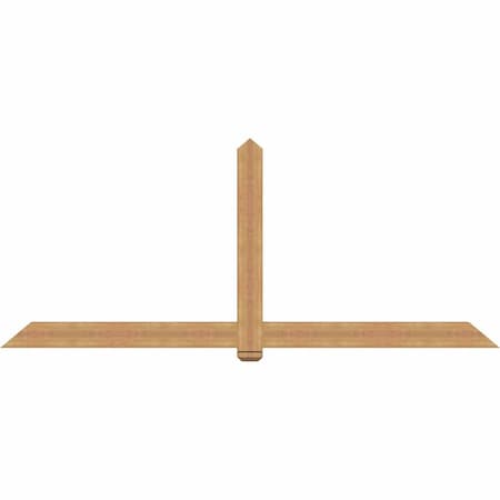 Ekena Millwork Eugene Smooth Timber Gable Bracket, Western Red Cedar, 108"W x 45"H x 3 1/2"D x 5 1/2"F, 10/12 Pitch GBW108X45X0406EUG00SWR